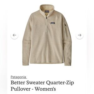 Patagonia - women’s quarter zip pull over fleece
